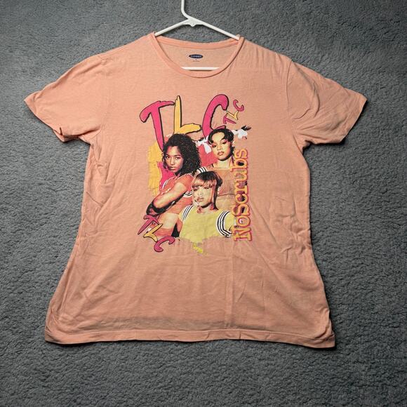 Old Navy TLC Shirt Women's Small Pink Graphic Short Sleeve - Picture 1 of 8